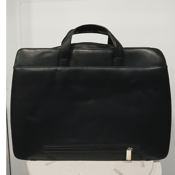 NEW Hartmann Limited Edition Black Leather Laptop Lawyer Briefcase Messenger Bag - Picture 4 of 10